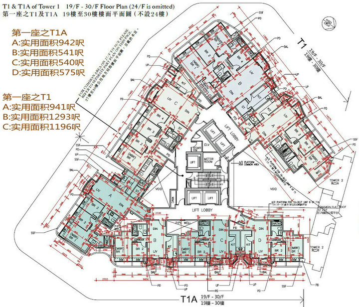 GRAND AUSTIN第一座平面图