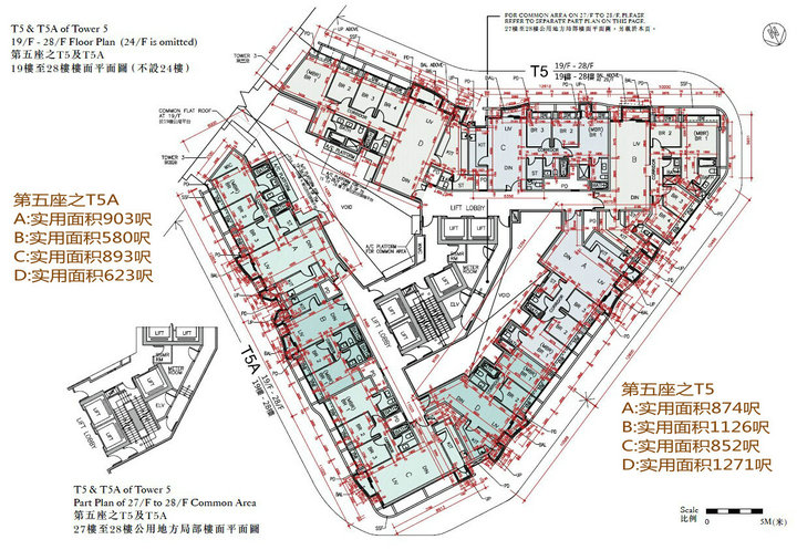 GRAND AUSTIN第五座平面图