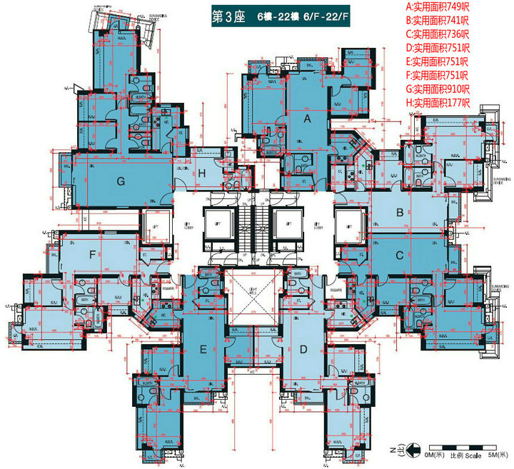 香港新楼盘大埔岚山第三座平面图