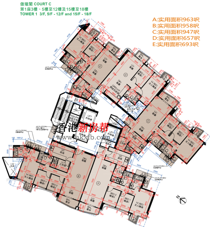 玖珑山傲珑阁第一座户型图