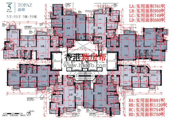 将军澳日出康城3期致蓝天第五座户型图