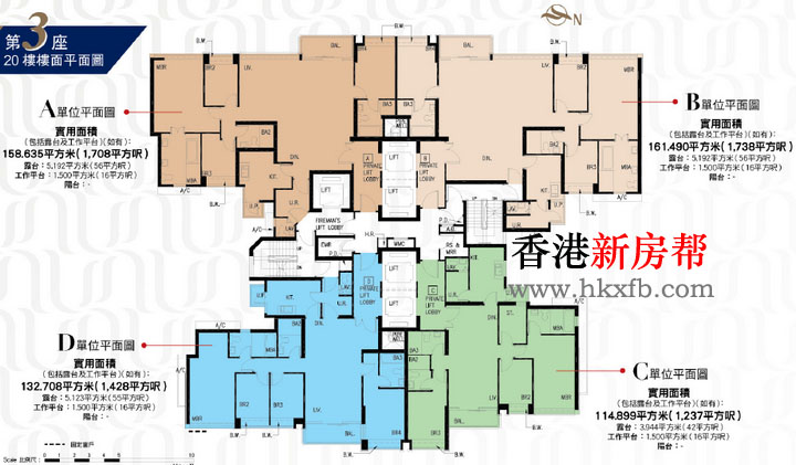 天铸二期3座平面户型图