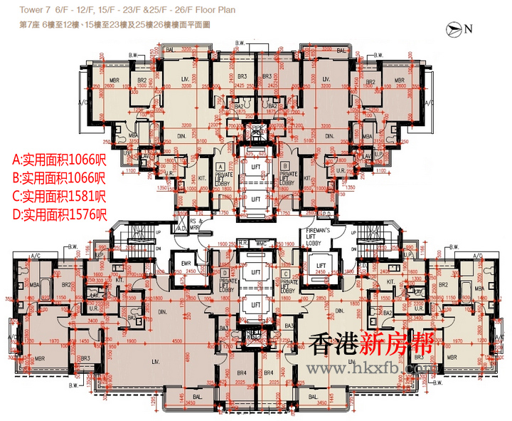 天铸第七座平面户型图