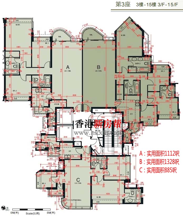 维港.星岸第三座平面户型图