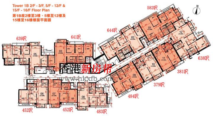 东环II期1B座平面户型图