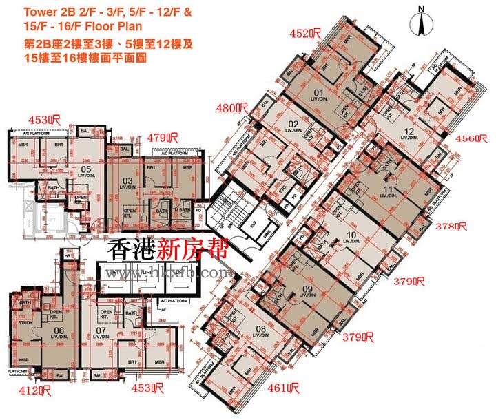 东环II期2B座平面户型图