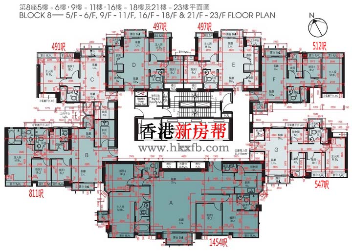 迎海.骏岸第八座平面户型图