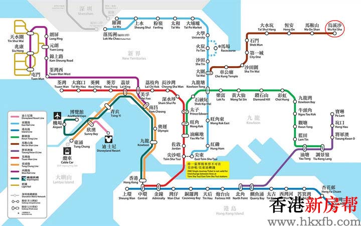 香港地铁线路图