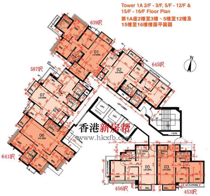 东环II期1A座平面户型图