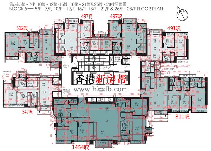 迎海.骏岸第六座平面户型图