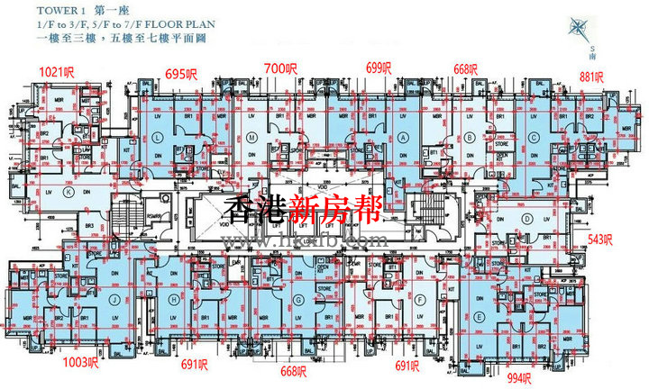 逸珑园第一座平面户型图