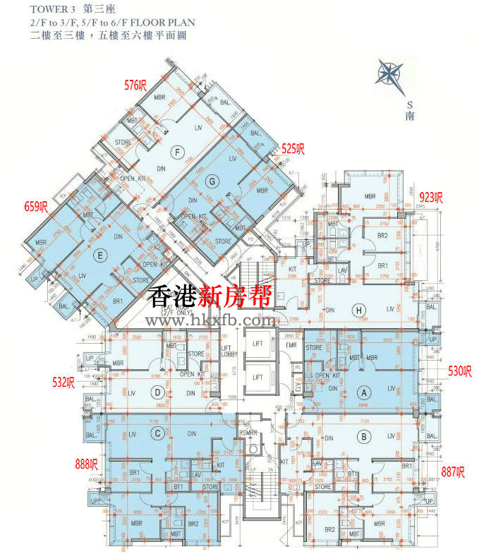 逸珑园第三座平面户型图