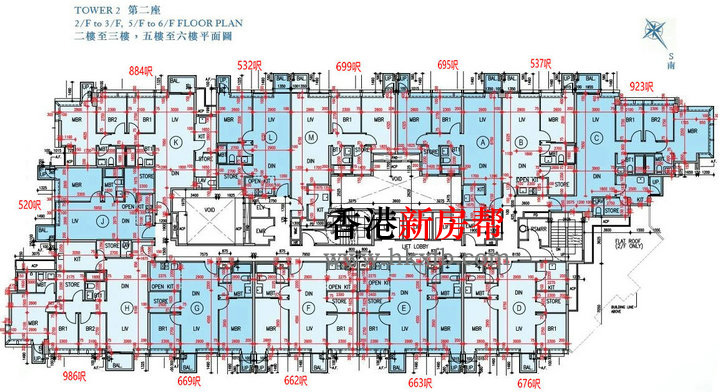 逸珑园第二座平面户型图