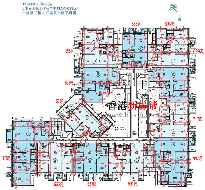 逸珑园第五座平面户型图