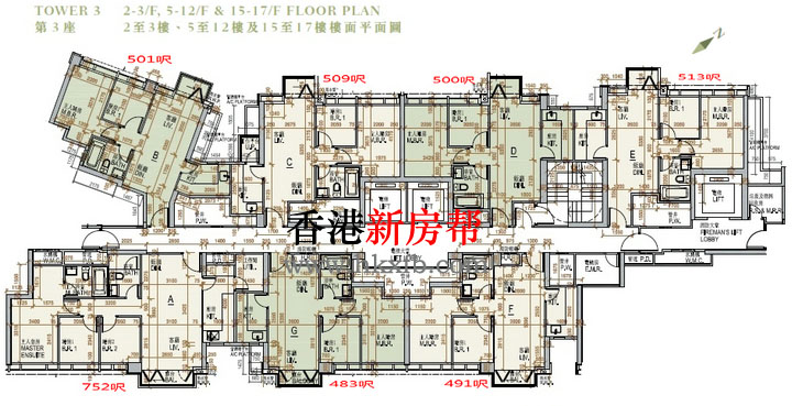 ONE HOMANTIN平面户型图