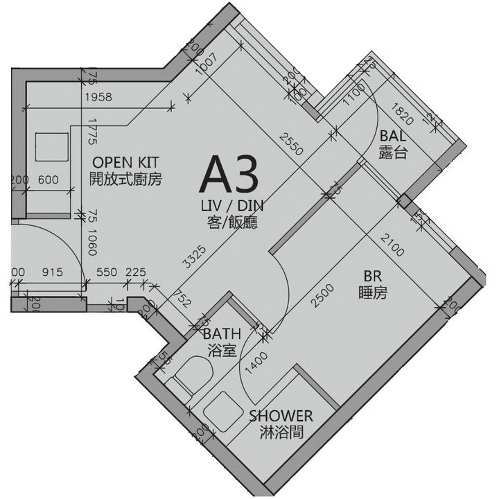 2 - 香港新盘:何文田瑧桦一房套房图则解构