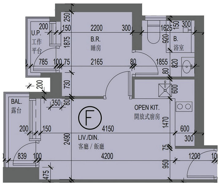 2 32 - 香港新盘:大角咀傲寓一房图则解构