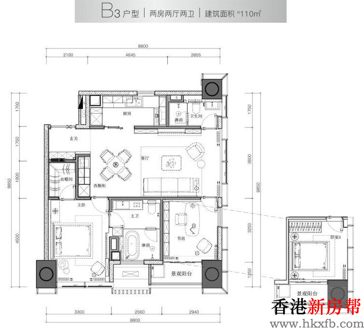 27 2 - 【华侨城·北站壹号】深圳北站90~160㎡高端行政公寓